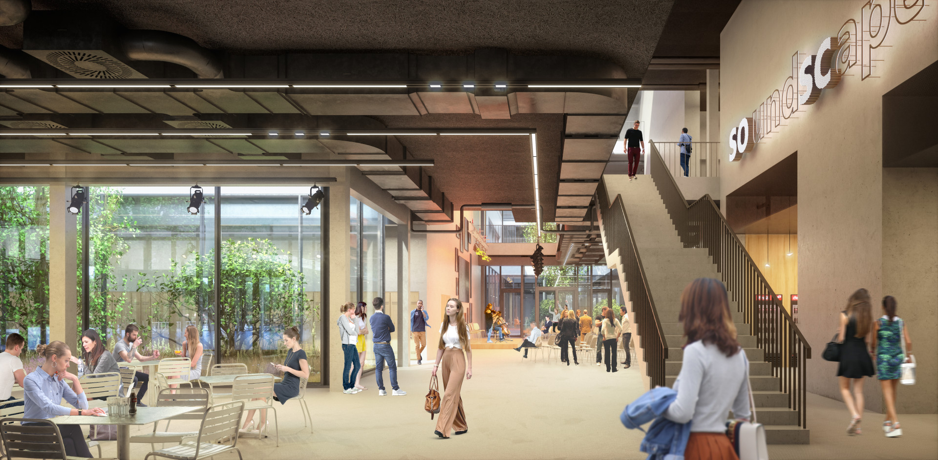 Medienhaus Rendering innen